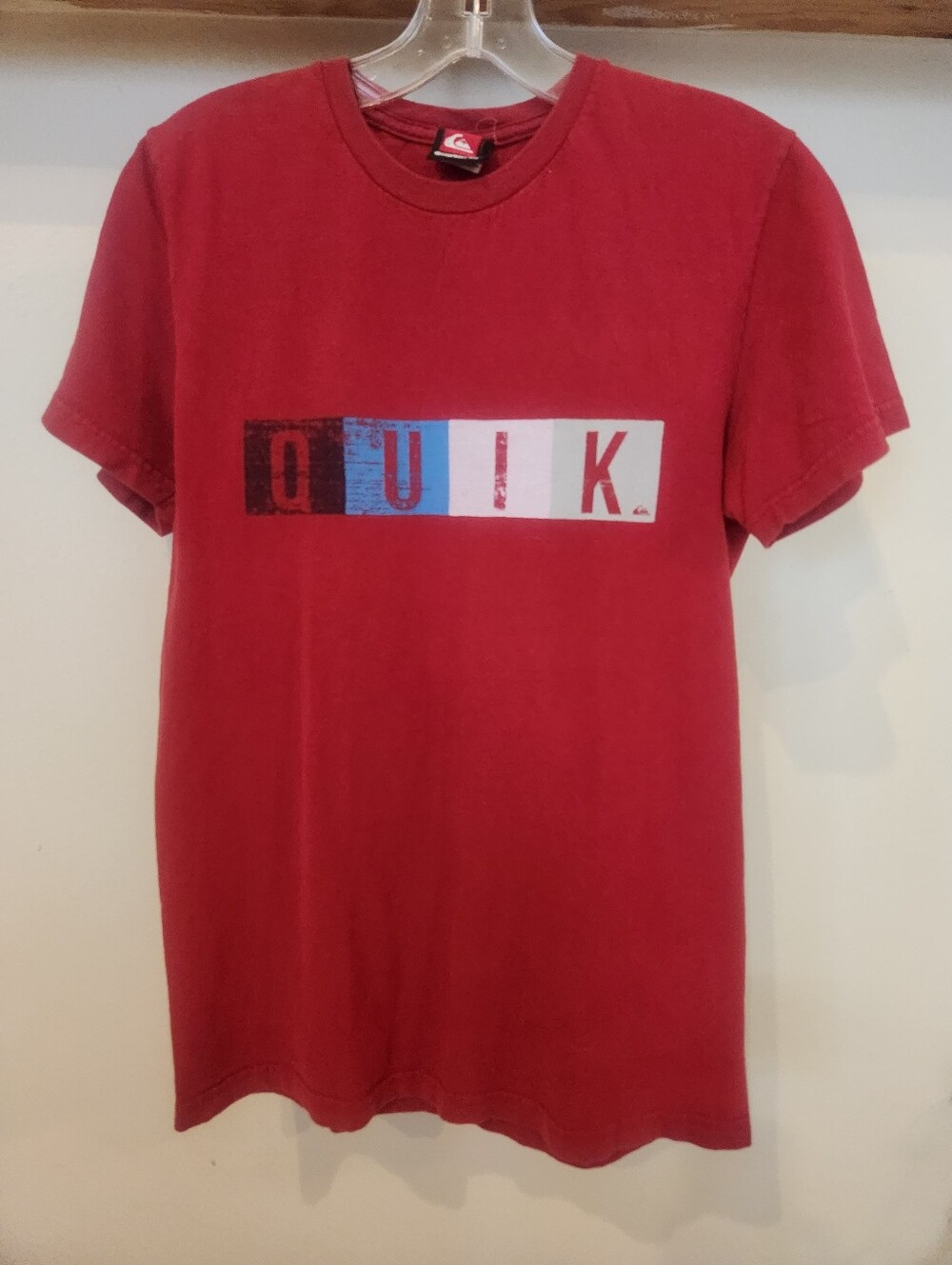 Quiksilver Red Short-Sleeve Graphic Logo Tee